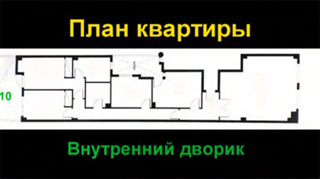 План испанской квартиры со внутренним двориком